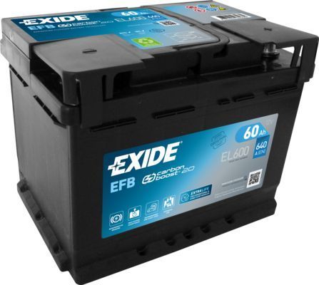 EXIDE EFB Start-Stop Starterbatterie 12V 60Ah 640A - EL600